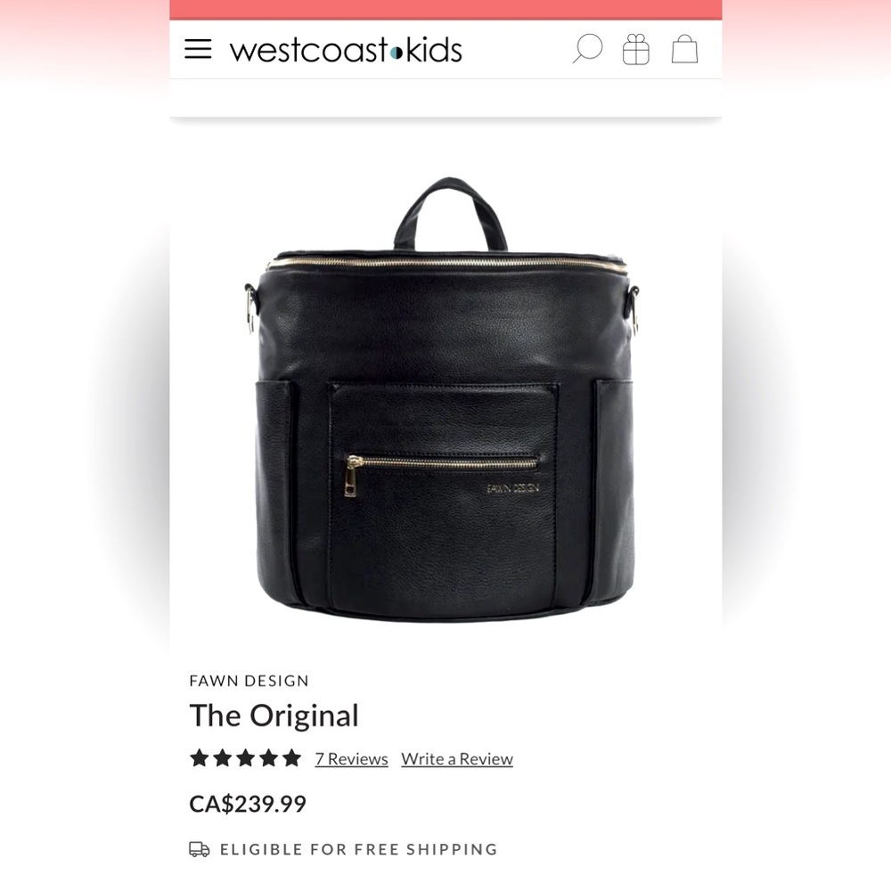 Fawn design diaper bag